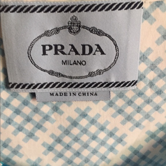 Prada Blue Gingham Dress NWOT - Picture 6 of 8